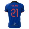 Officiële Voetbalshirt Nederland Frenkie de Jong 21 Uit WK 2022 - Heren